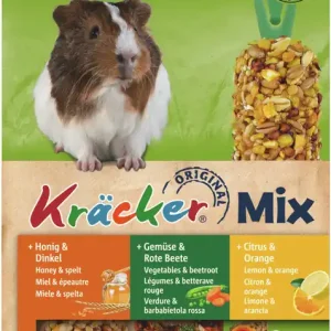 Vitakraft Kräcker®Trio Citrus Gemüse Honig Meerschweinchen 3 Stück Neue Ware